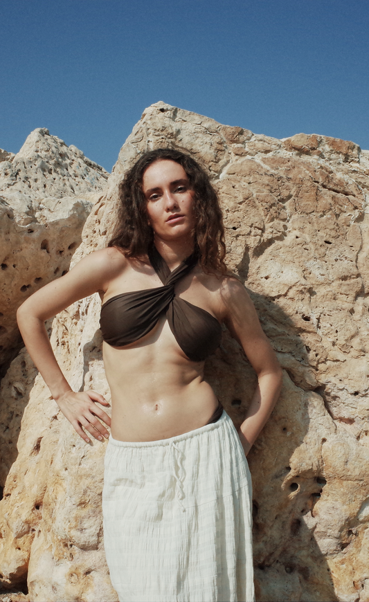 Tierra halter wrap top